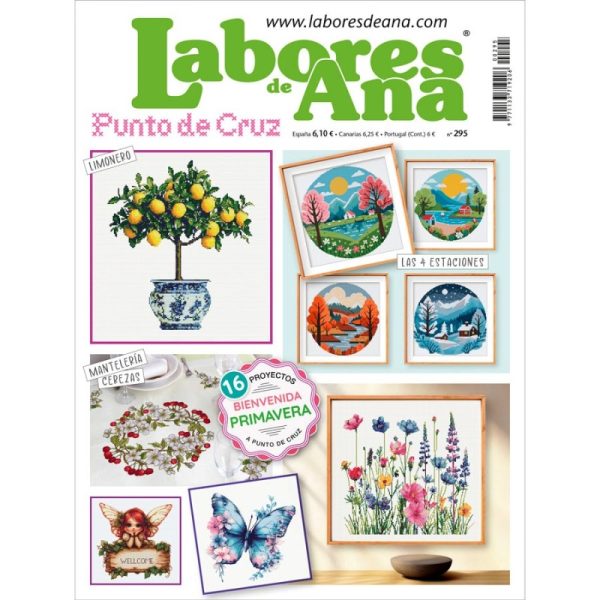 Revista Labores De Ana, Punto De Cruz #295
